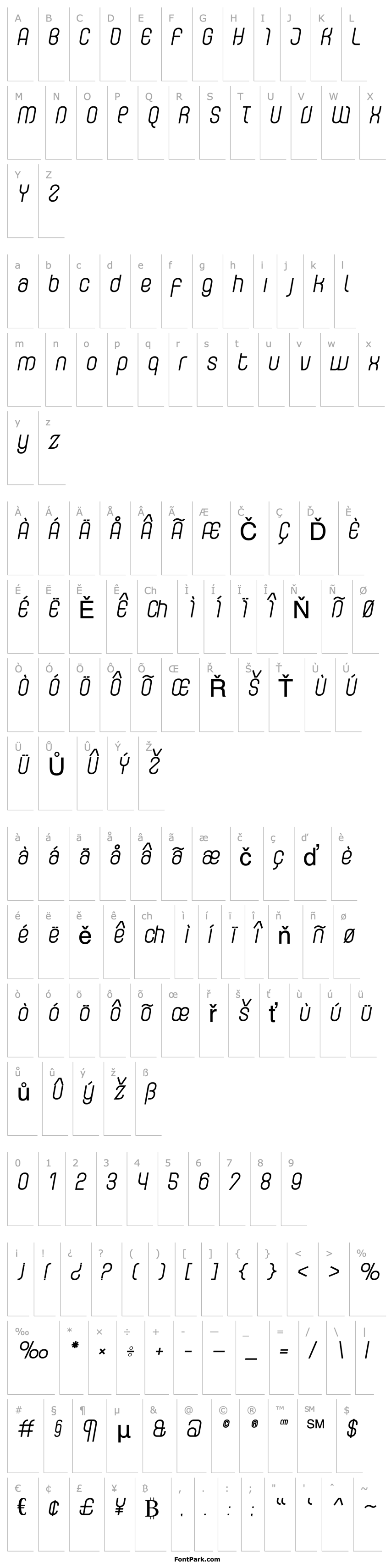 Přehled Curvature-RegularItalic