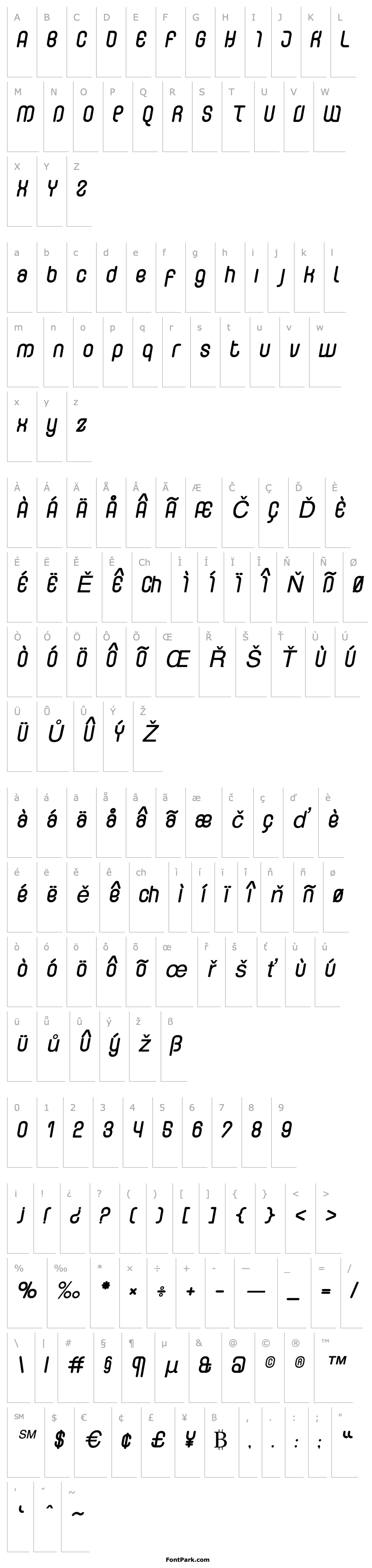 Přehled Curvature-RoundedItalic