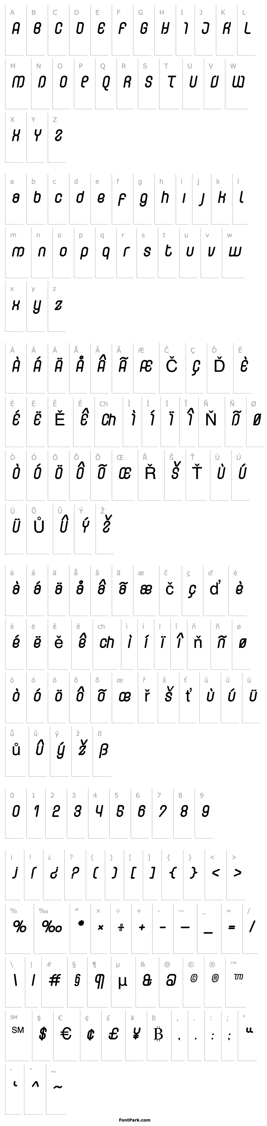 Přehled CurvatureRounded Italic