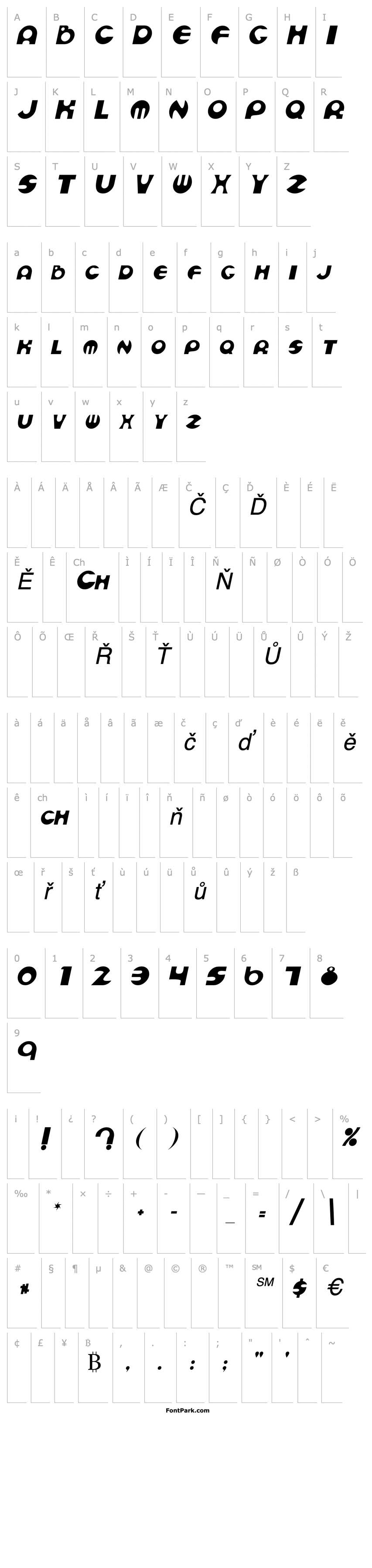 Overview CurvetteDisplay Italic