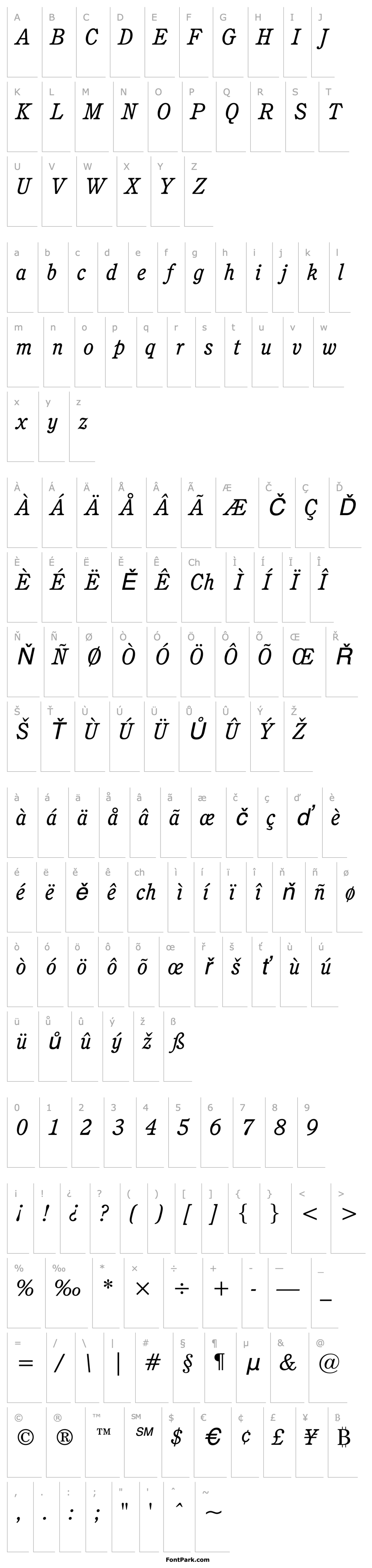 Přehled CushingITCbyBT-BookItalic