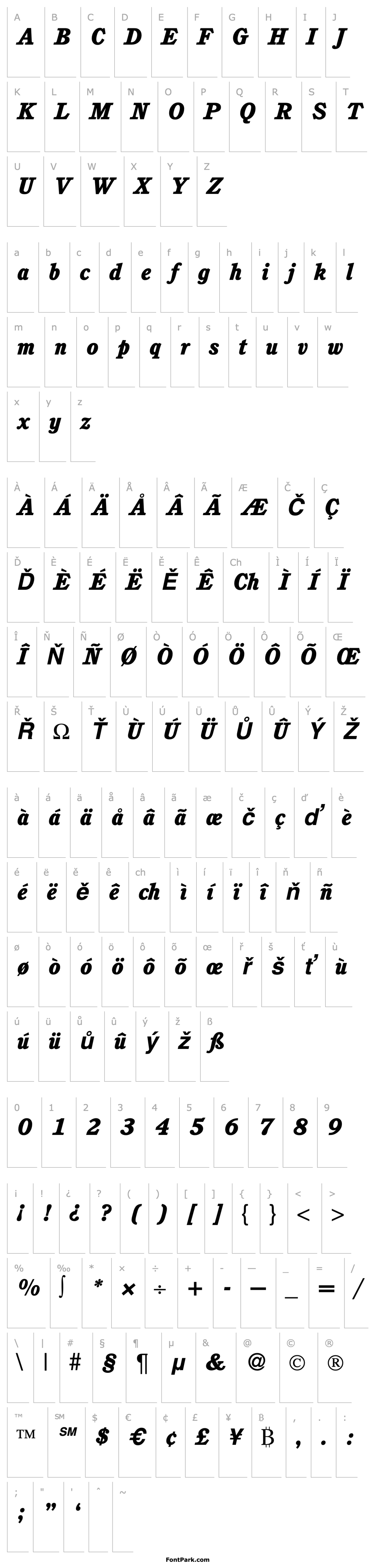 Overview CushingNovaHeavy-RegularItalic