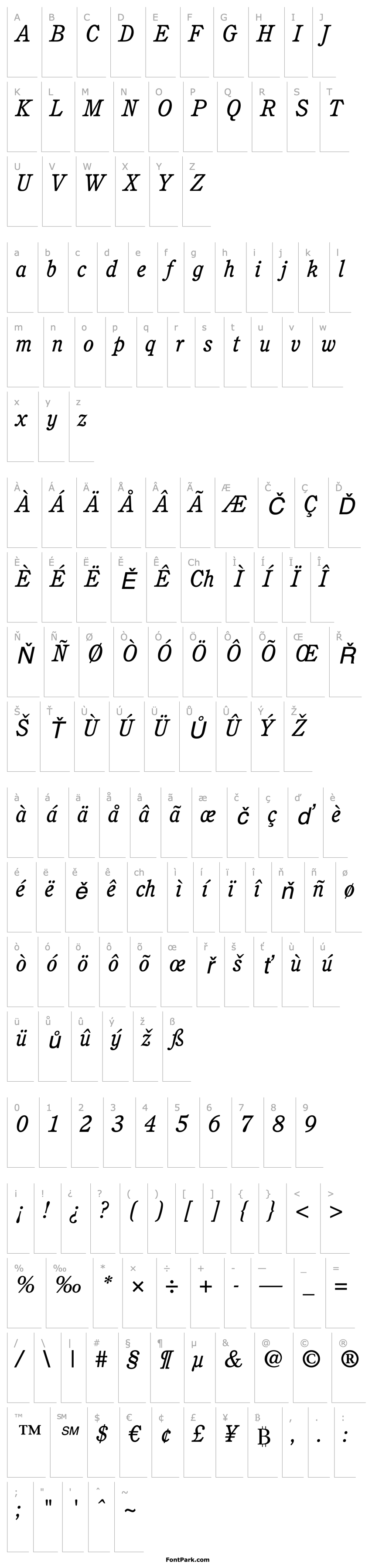 Přehled CushingStd-BookItalic