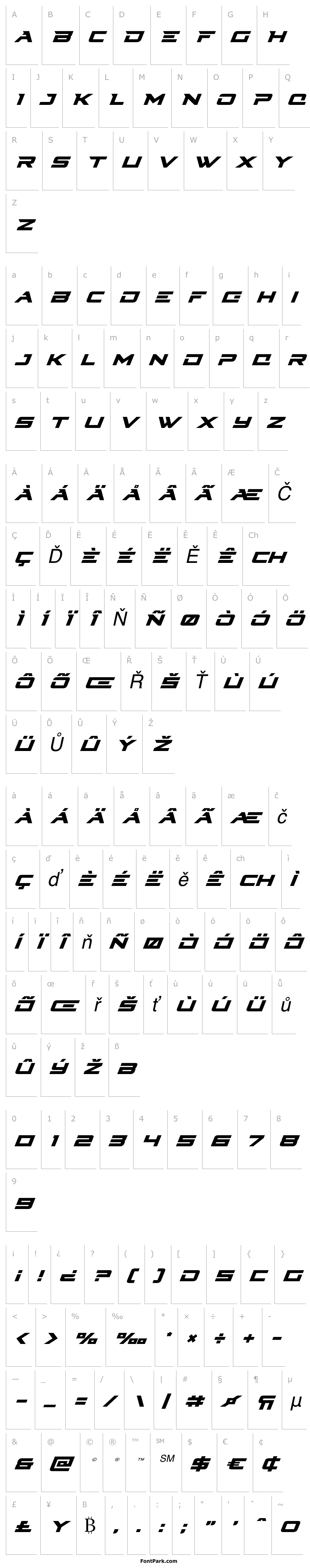 Overview Cyberdyne Super-Italic