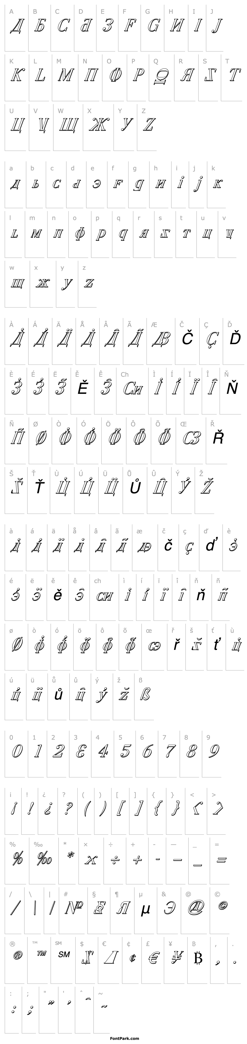 Přehled Cyberia Shadow Italic