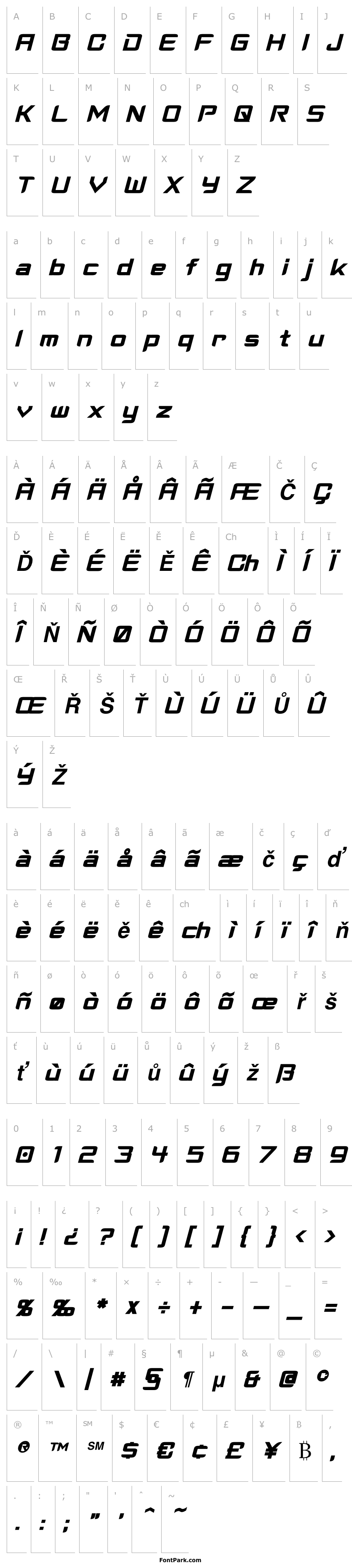 Přehled Cyberverse Bold Italic