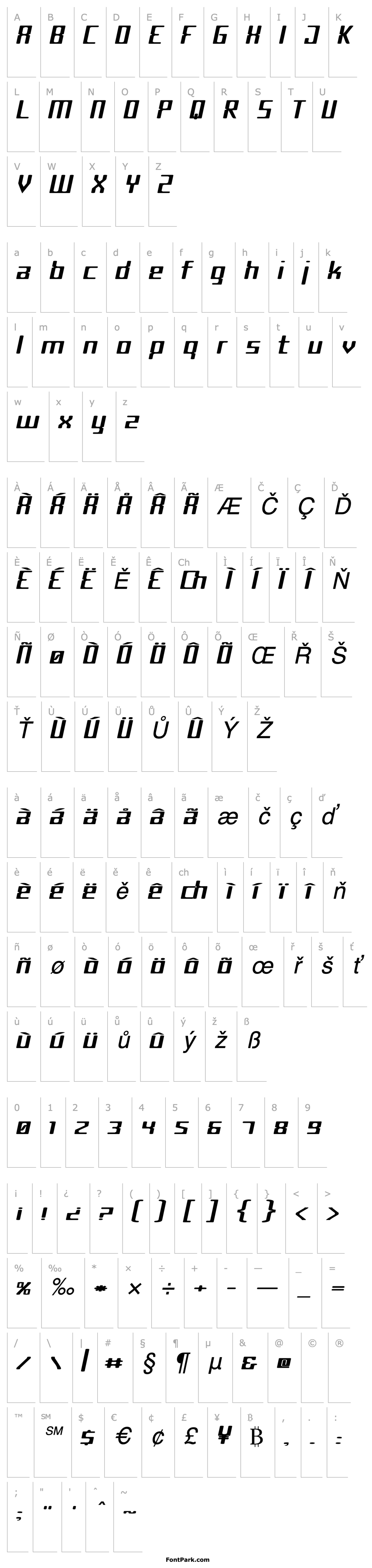 Přehled CyborgCondensed Oblique