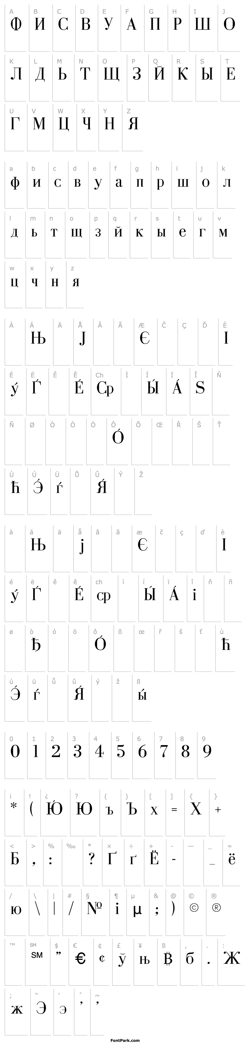 Overview Cyrillic-Normal