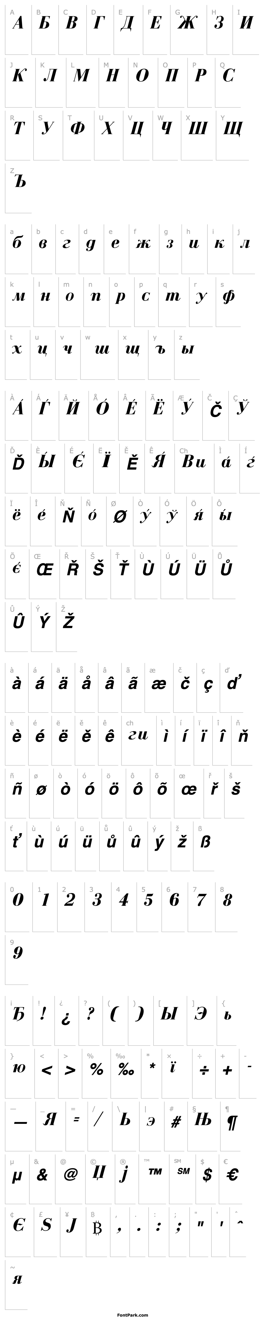 Overview Czar Bold Italic