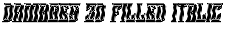 Preview Damages 3D Filled Italic