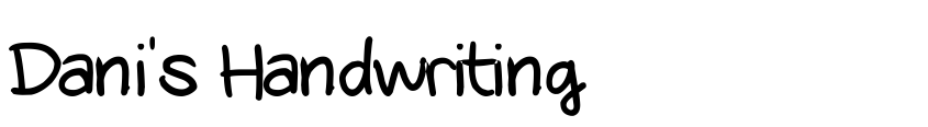 Preview Dani's Handwriting