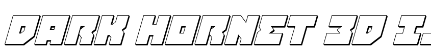 Preview Dark Hornet 3D Italic
