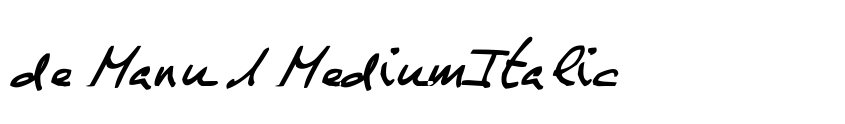 Preview de Manu 1  MediumItalic