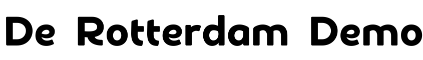 Font De Rotterdam Demo Regular by Roland Huse