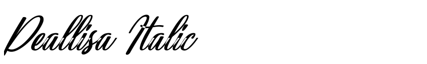Preview Deallisa Italic