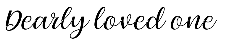 Preview Dearly loved one