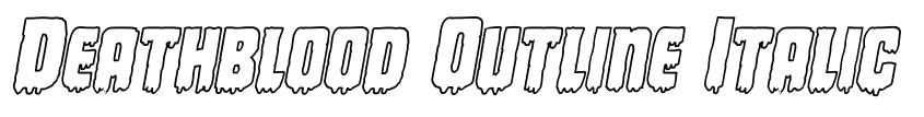 Preview Deathblood Outline Italic