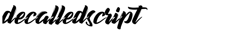 Font decalledscript by junart