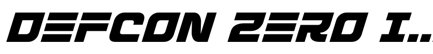 Preview Defcon Zero Italic