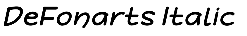 Preview DeFonarts Italic