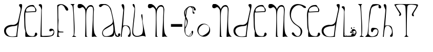 Font delfinahun-CondensedLight by Unknown