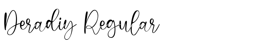Font Deradiy Regular by Ali Hamidi