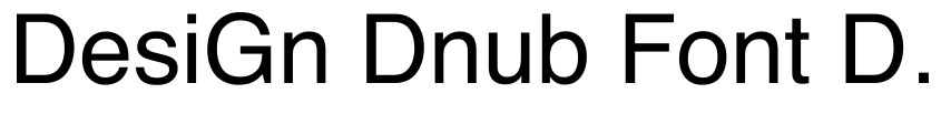 Preview DesiGn Dnub Font Designers
