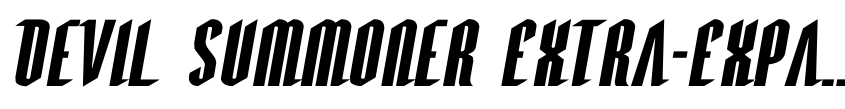 Preview Devil Summoner Extra-Expanded Italic