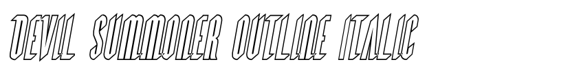 Preview Devil Summoner Outline Italic