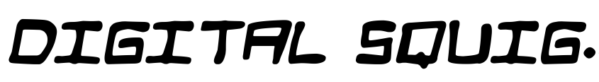 Font Digital Squiggle Italic by Joseph Dawson