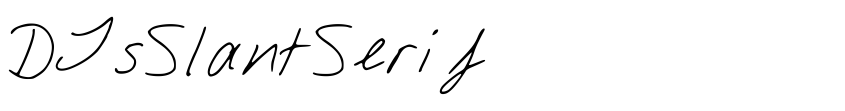 Preview DJsSlantSerif