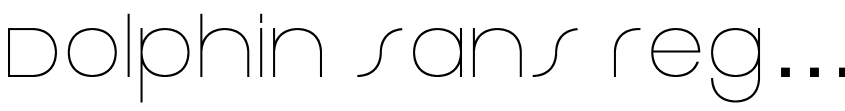 Preview Dolphin Sans Regular