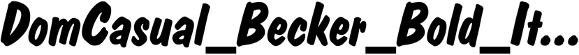 Preview DomCasual_Becker_Bold_Italic