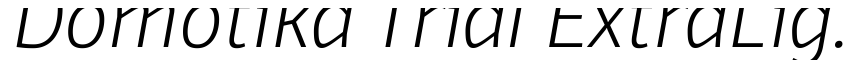 Preview Domotika Trial ExtraLight Italic