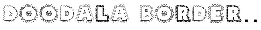 Font Doodala Bordered by FontKawaiiCo