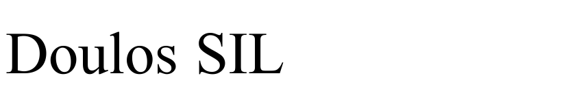 Font Doulos SIL by Walt Agee, Victor Gaultney, Peter Martin, Debbi Hosken