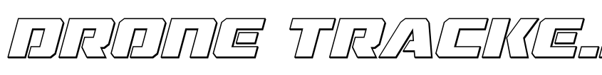 Font Drone Tracker Outline Italic by Daniel Zadorozny
