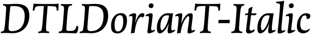 Preview DTLDorianT-Italic