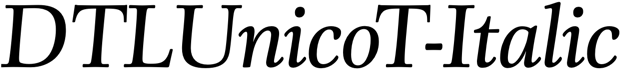 Preview DTLUnicoT-Italic