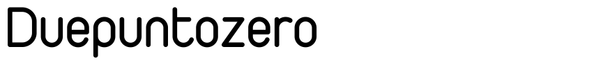 Font Duepuntozero by Francesco Canovaro
