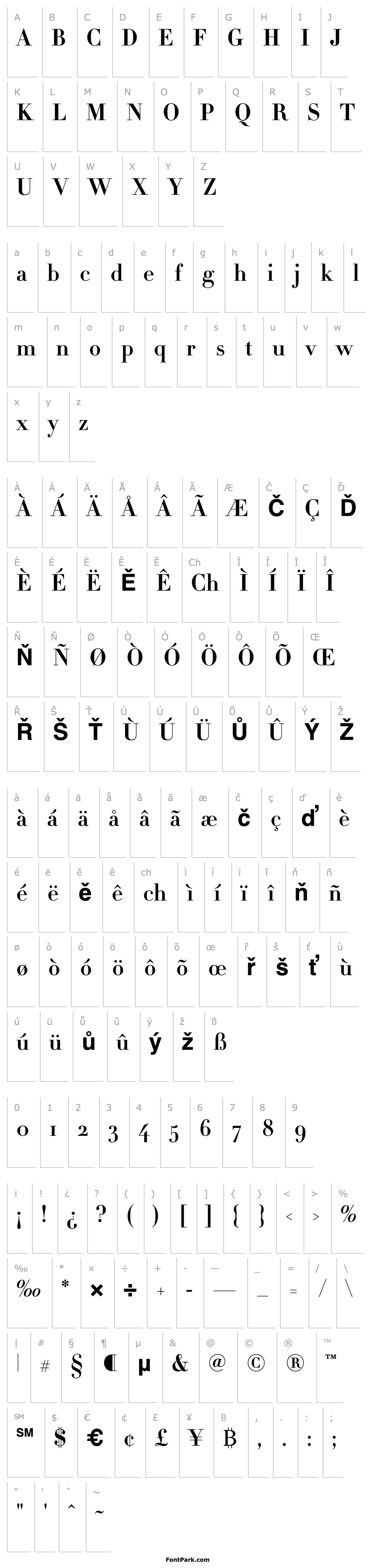 Overview Didot-HTF-B16-Bold