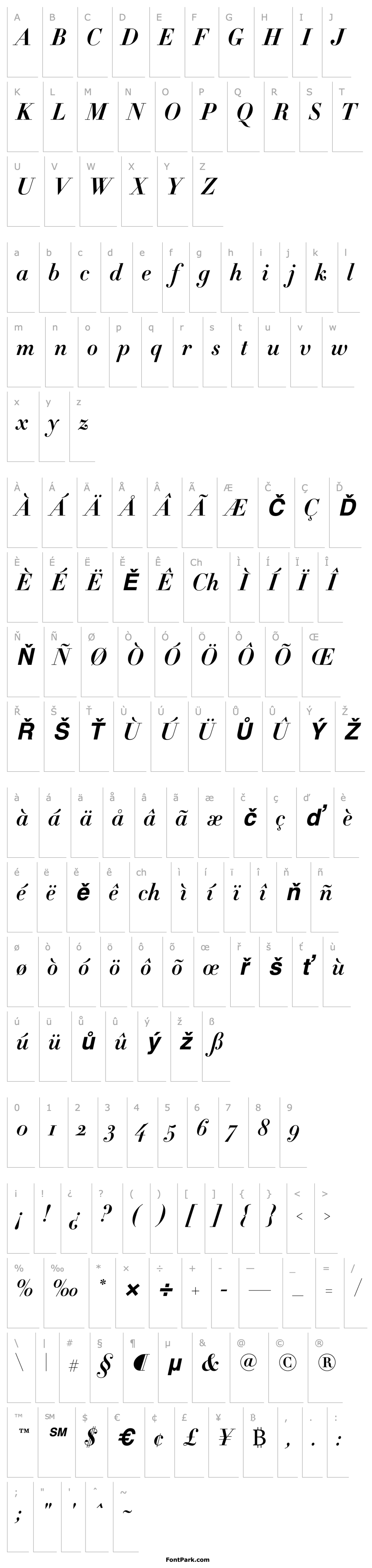 Overview Didot-HTF-B24-Bold-Ital