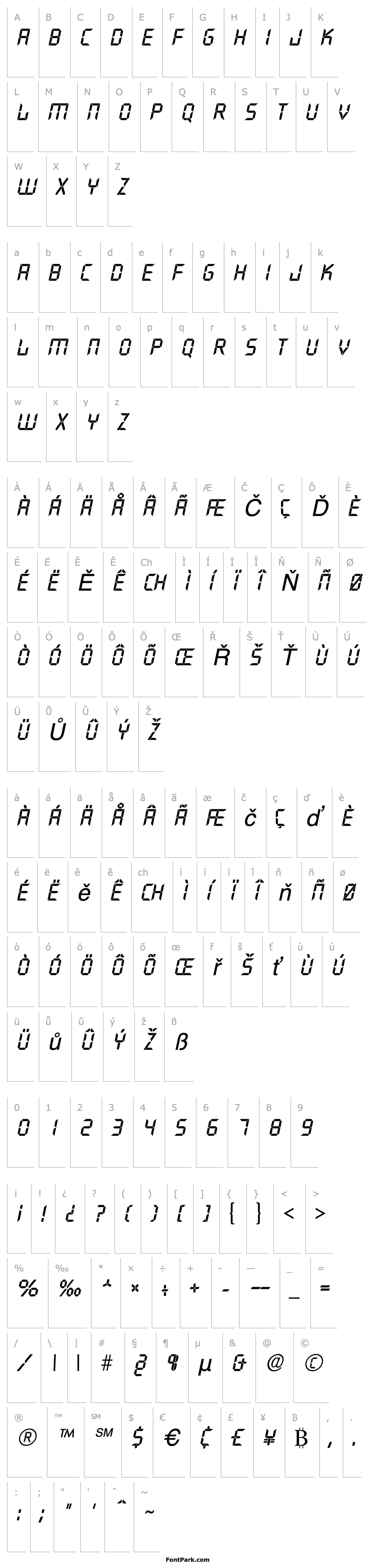 Overview Digiface Italic