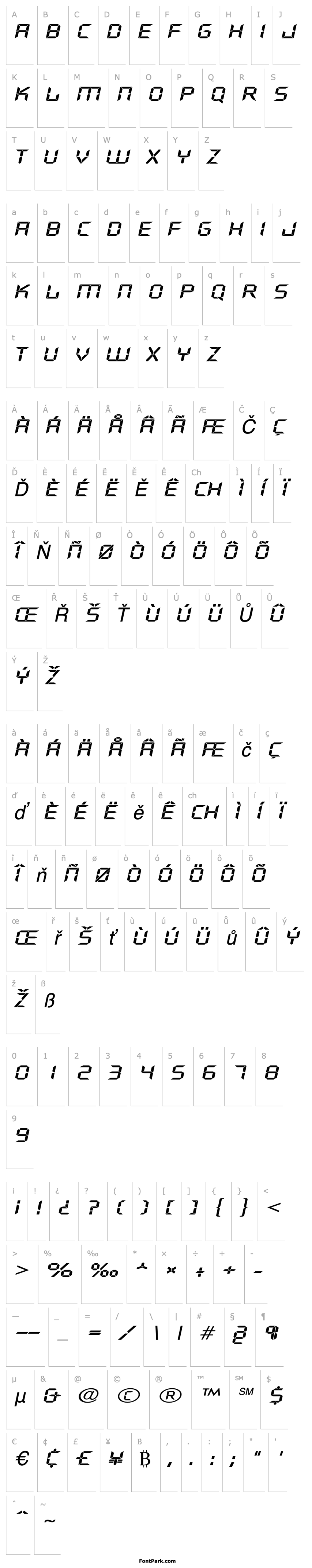 Overview DigifaceWide Italic