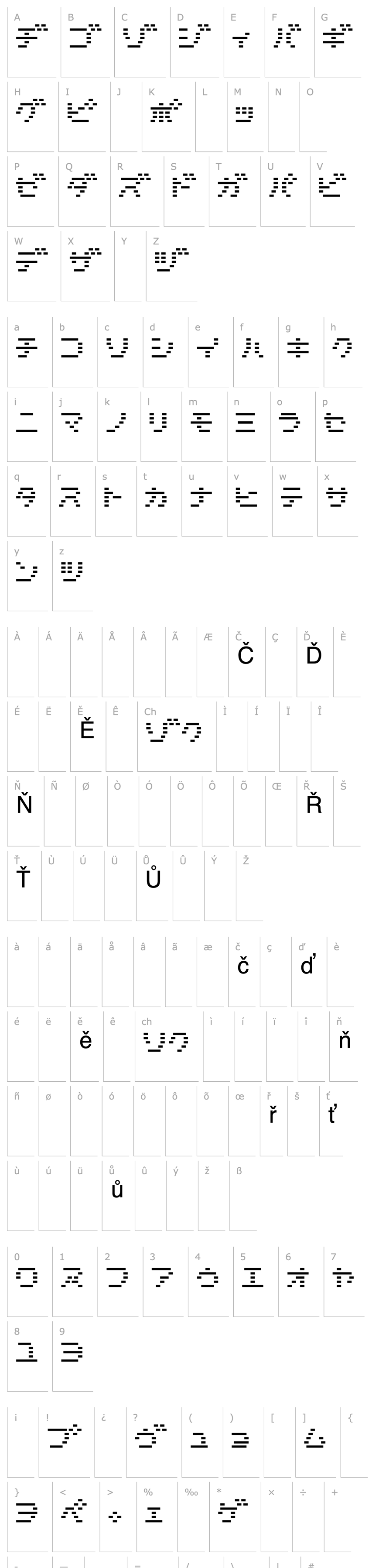 Overview D3 DigiBitMapism Katakana Thin