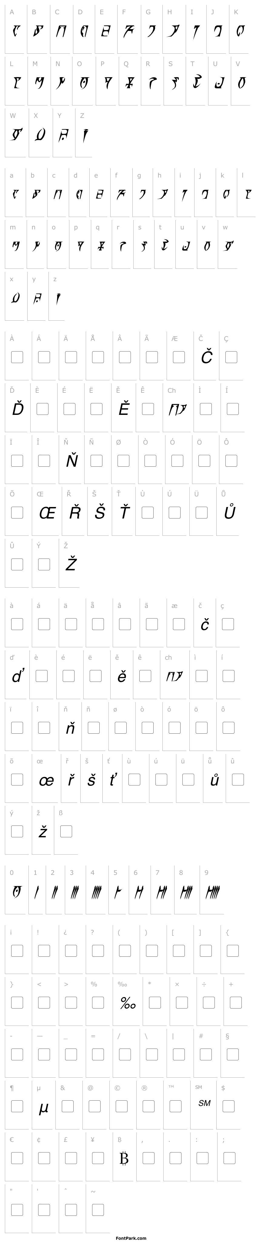 Overview Daedra Bold Italic