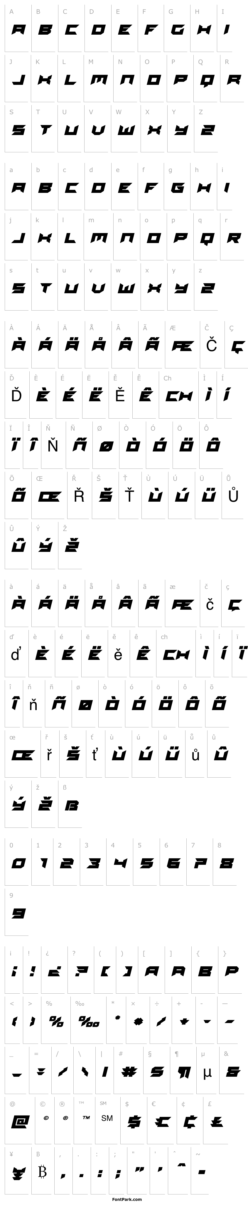Přehled Dagger Dancer Expanded Italic