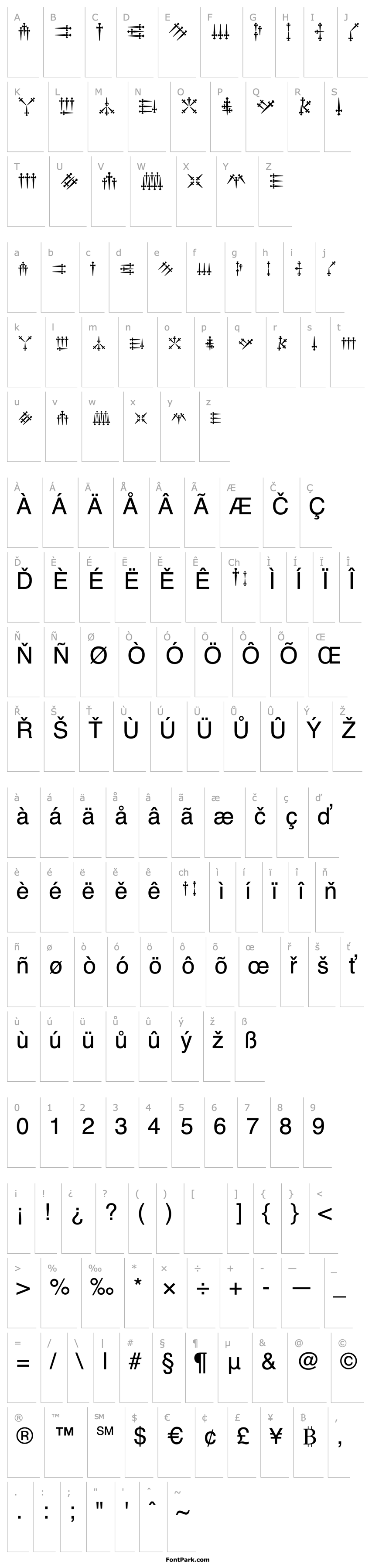 Přehled Daggers Alphabet