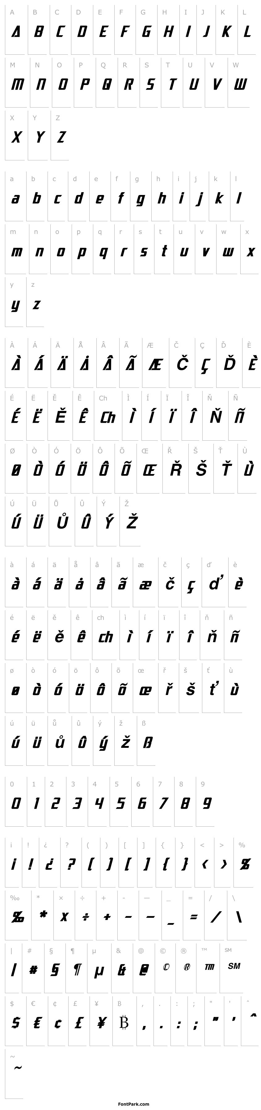 Přehled Dai-Atlas Bold Italic