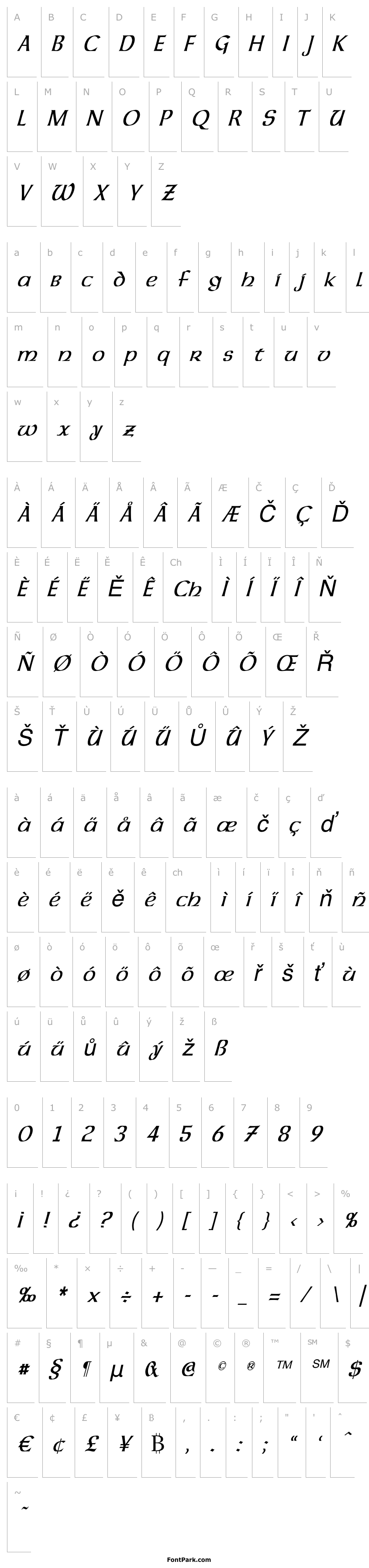 Overview Dalelands Uncial Condensed Italic